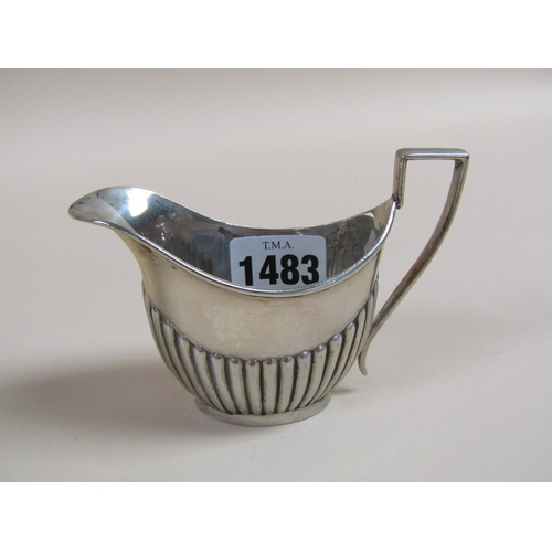 1483 - SILVER CREAM JUG WITH MAKERS MARK FOR JOHN HENRY POTTER, SHEFFIELD 1904