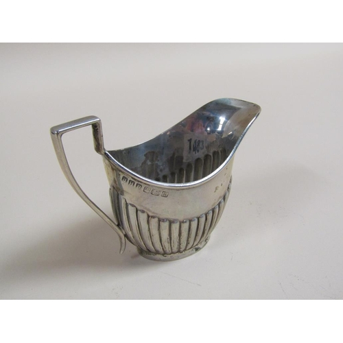 1483 - SILVER CREAM JUG WITH MAKERS MARK FOR JOHN HENRY POTTER, SHEFFIELD 1904