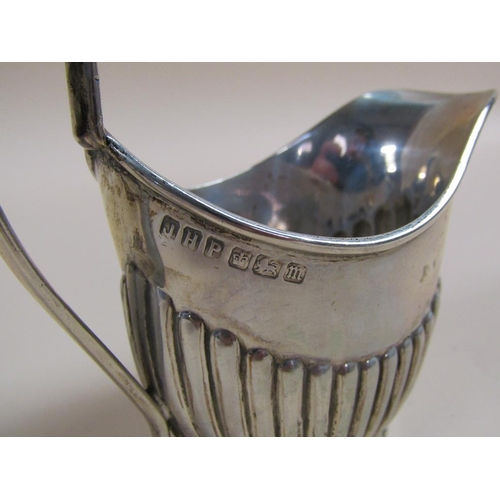 1483 - SILVER CREAM JUG WITH MAKERS MARK FOR JOHN HENRY POTTER, SHEFFIELD 1904