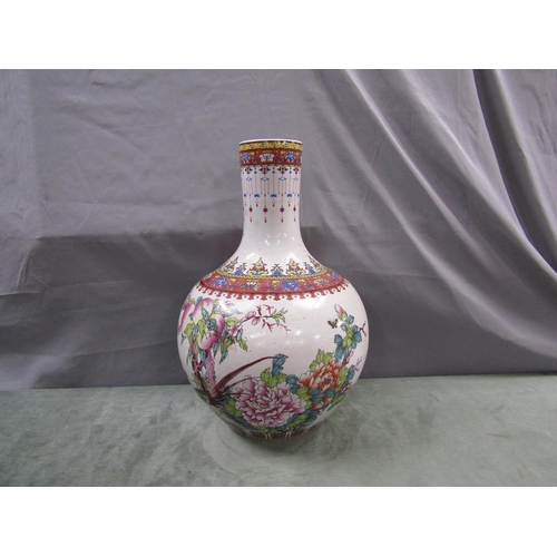 1678 - CHINESE BALUSTER FORM PORCELAIN VASE - 56cms H