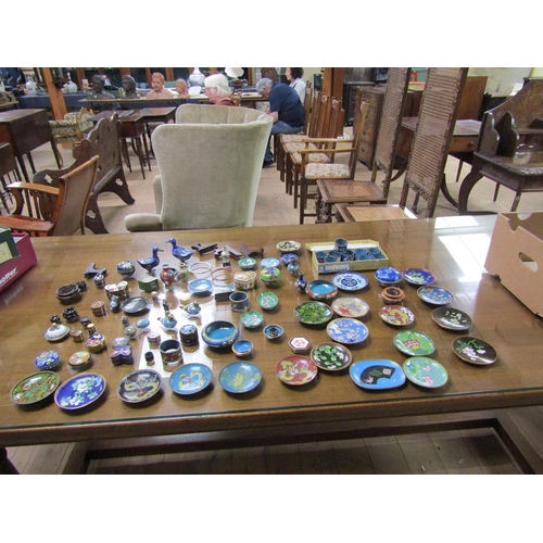 1362 - COLLECTION OF SMALL CLOISONNE DISHES AND BOXES