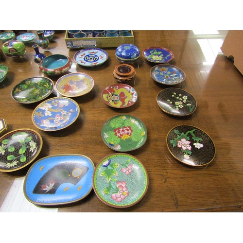 1362 - COLLECTION OF SMALL CLOISONNE DISHES AND BOXES