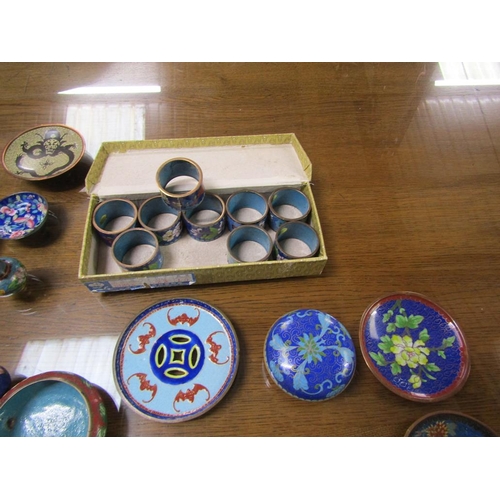 1362 - COLLECTION OF SMALL CLOISONNE DISHES AND BOXES