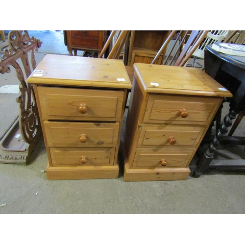 606 - TWO PINE BEDSIDE CHESTS