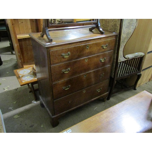 617 - GEORGIAN OAK FOUR DRAWER CHEST