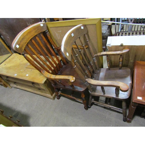 645 - TWO WINDSOR ARMCHAIRS