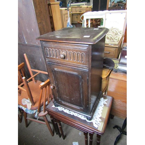 744 - OAK BEDSIDE CUPBOARD