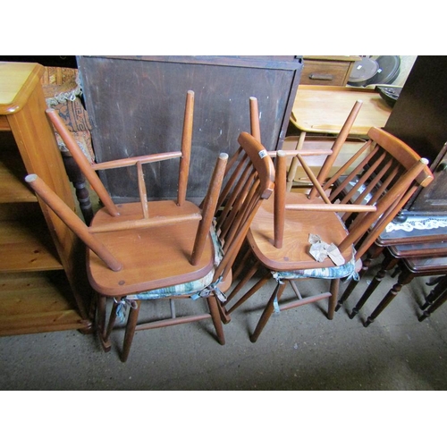 746 - FOUR SPINDLE BACK CHAIRS