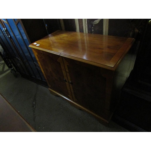 750 - YEW WOOD STEREO CABINET