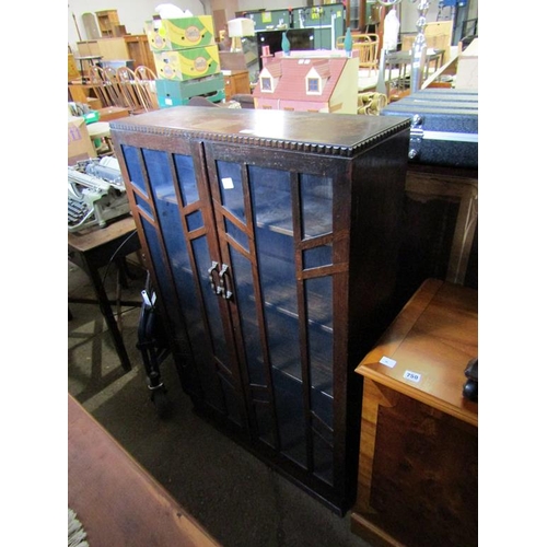 751 - 1930s OAK DISPLAY CABINET