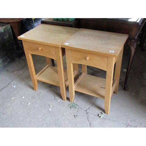 757 - TWO BEDSIDE TABLES