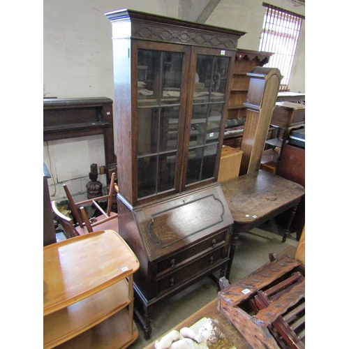 770 - 1930s OAK BUREAU BOOKCASE