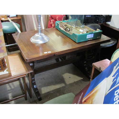 795 - OAK DRAWER LEAF TABLE