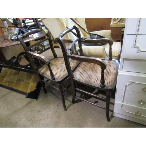 810 - TWO CANE SEATED CHAIRS