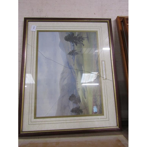 154 - FRAMED PRINTS; WATERCOLOUR