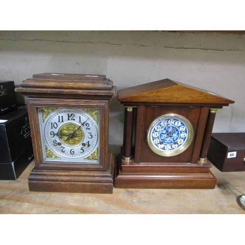 62 - TWO MANTEL CLOCKS