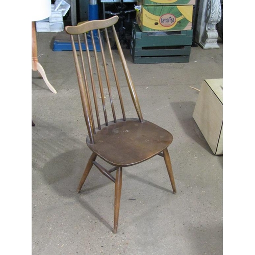 909 - FOUR ERCOL DINING CHAIRS