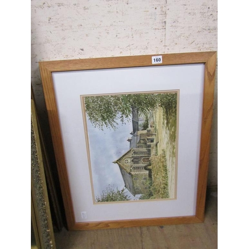 160 - FRAMED PRINTS; WATERCOLOUR