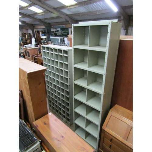 859 - TWO SETS OF METAL RACKING