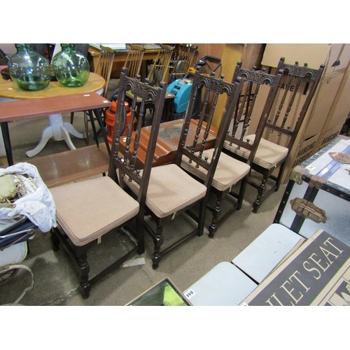 865 - FOUR ERCOL DINING CHAIRS