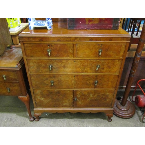 889 - MAHOGANY CHEST TWO SHORT/TWO LONG DRAWERS