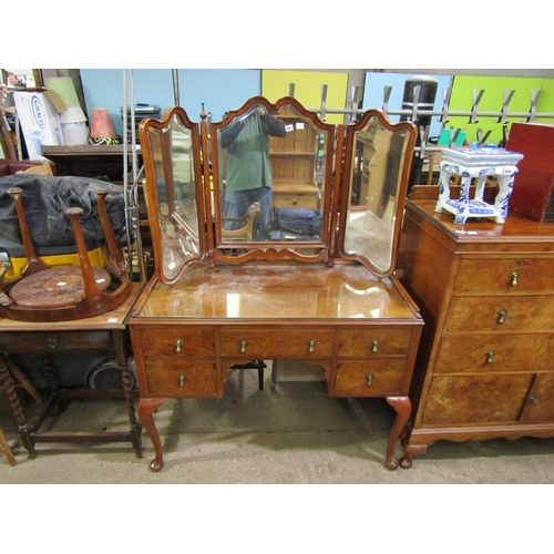 891 - WALNUT DRESSING TABLE