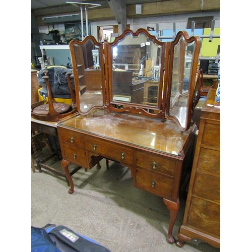 891 - WALNUT DRESSING TABLE