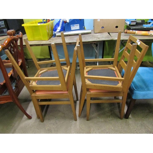 949 - FOUR OAK DINING CHAIRS