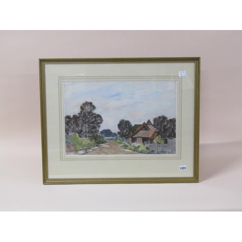 1223 - DOREEN ALLEN - HASSOBURY - CHALK, SIGNED F/G, 32CM X 49CM