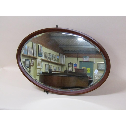 1244 - TWO OVAL MIRRORS - ONE GILT