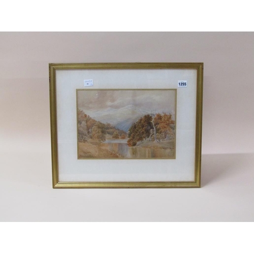 1255 - J STEEPLES - AUTUMN NORTHERN RIVERSCAPE, SIGNED WATERCOLOUR, F/G, 24CM X 34CM