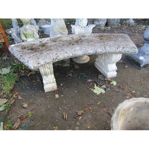 1054 - CONCRETE GARDEN BENCH