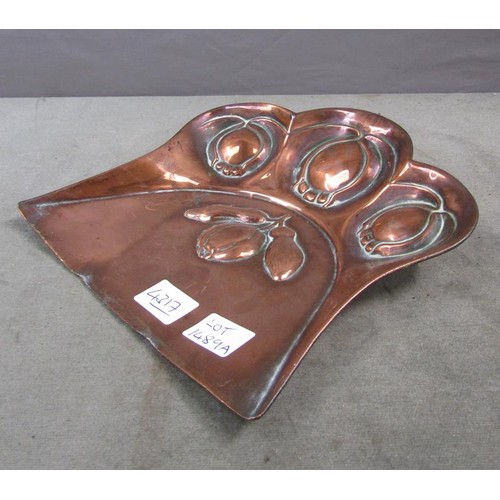 1489A - ART NOUVEAU COPPER CRUMB SCOOP