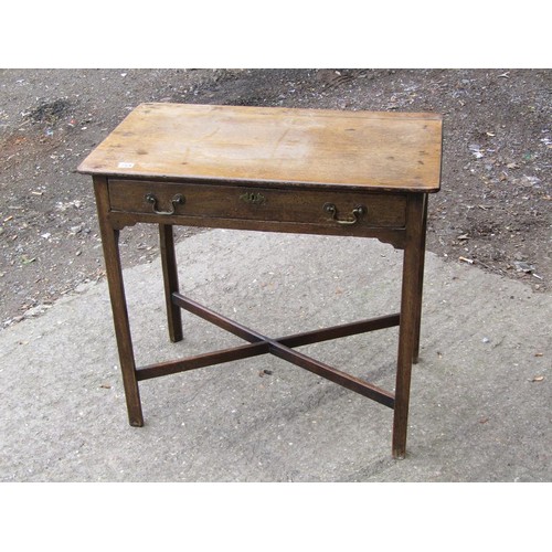 754 - GEORGIAN OAK SIDE TABLE