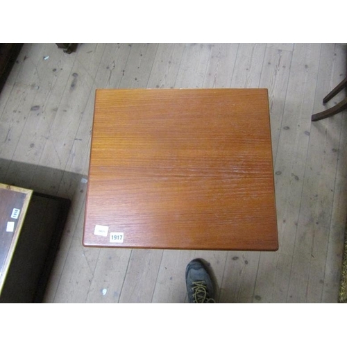 1917 - 1970s TEAK BEDSIDE CABINET, FITTED ONE DRAWER 46 x 54 cms