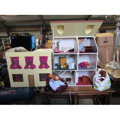 796 - DOLLS HOUSE AND FURNITURE ETC