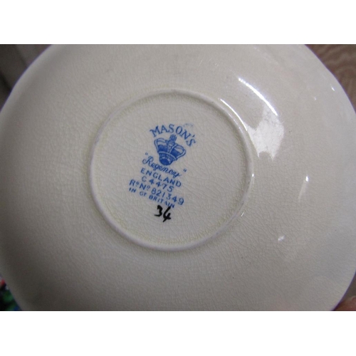 139 - BOX OF MASONS TEA/TABLE WARES