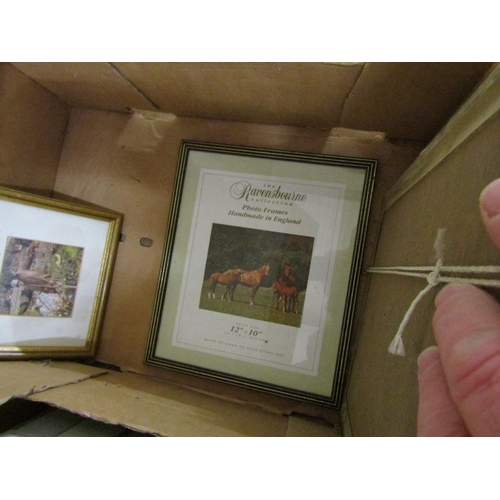 144 - BOX OF PRINTS AND FRAMES