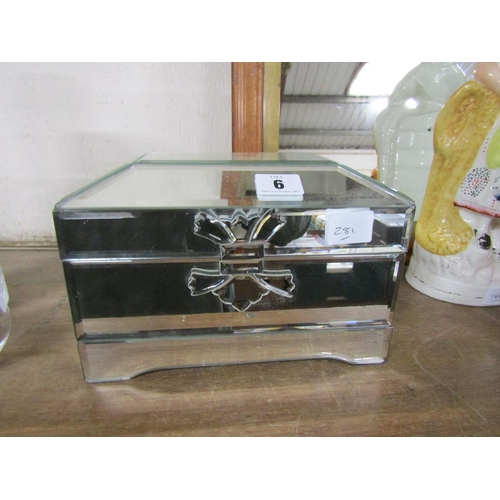 6 - MIRRORED JEWELLERY BOX