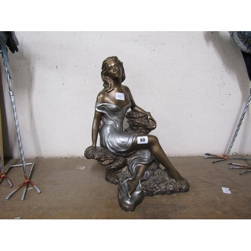 60 - BRONZED FIGURE OF A FEMALE