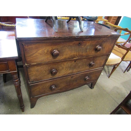 790 - GEORGIAN THREE DRAWER CHEST