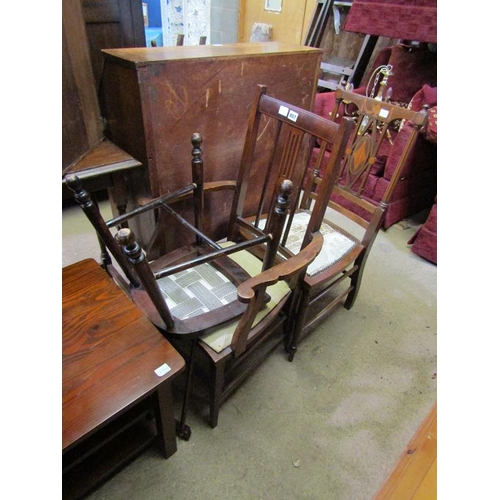 807 - THREE EDWARDIAN CHAIRS