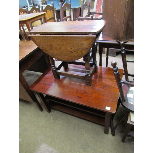 808 - DROP LEAF TABLE AND A PINE TABLE