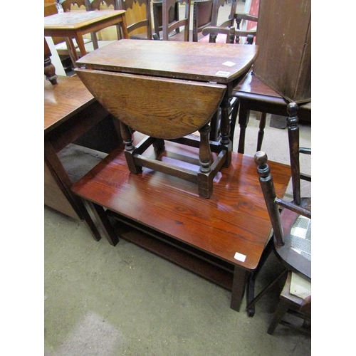 808 - DROP LEAF TABLE AND A PINE TABLE