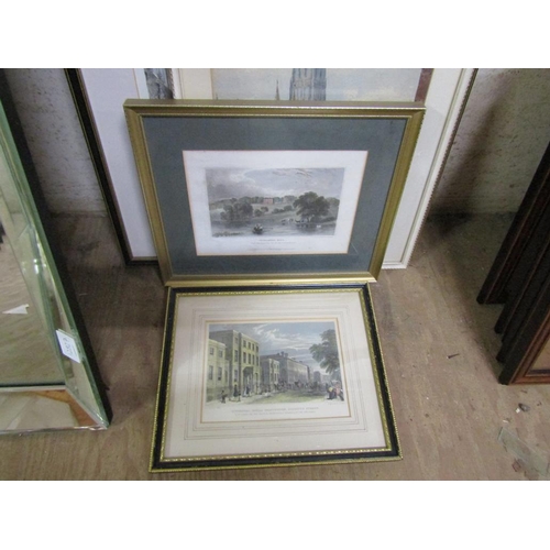 168 - FRAMED PRINTS AND ENGRAVINGS, MAP