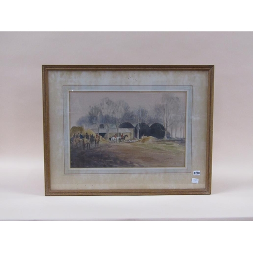 1200 - LEIGH PARRY - COTTESMORE AT MANTON, FROM THE ROYAL ACADEMY SUMMER EXHIBITION 1961, SIGNED WATERCOLOU... 