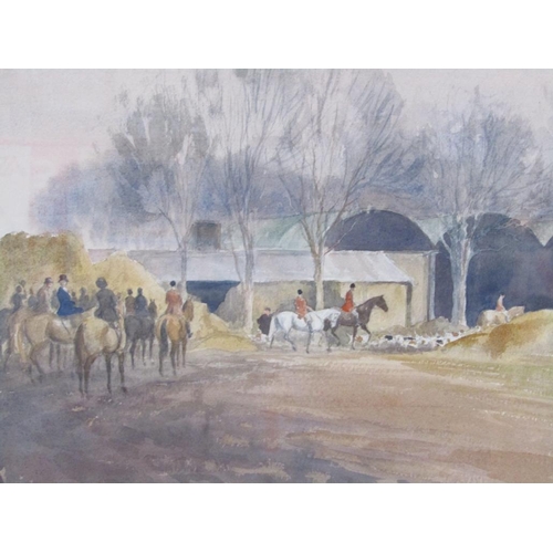 1200 - LEIGH PARRY - COTTESMORE AT MANTON, FROM THE ROYAL ACADEMY SUMMER EXHIBITION 1961, SIGNED WATERCOLOU... 