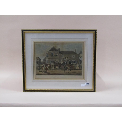 1279 - VICTORIAN PRINT - BEDFORD TIMES, AFTER ORIGINAL BY J POLLARD, F/G, 31CM X 42CM