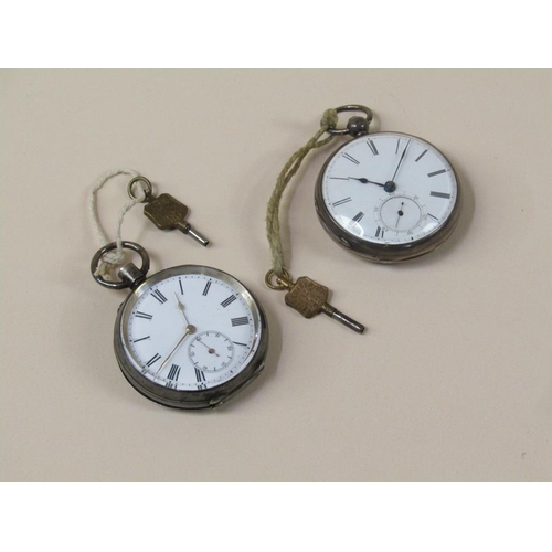 1531 - EDWARDIAN SILVER CASED POCKET WATCH (A/F) AND VICTORIAN SILVER CASED POCKET WATCH