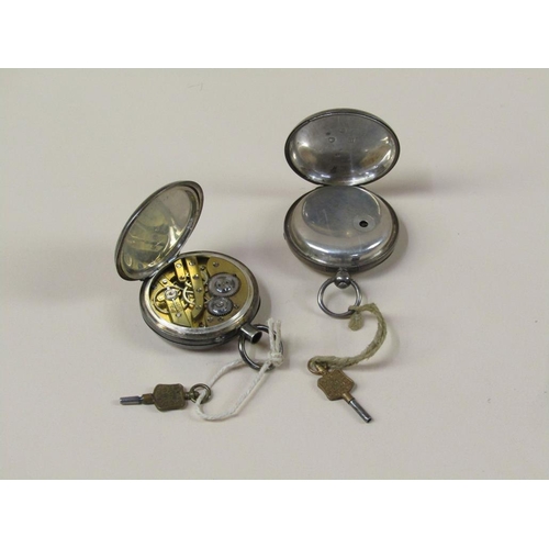 1531 - EDWARDIAN SILVER CASED POCKET WATCH (A/F) AND VICTORIAN SILVER CASED POCKET WATCH